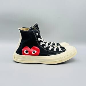 Converse Shoes Womens 8 Black Comme Des Garcons Play Chuck 70 High Top Sneakers